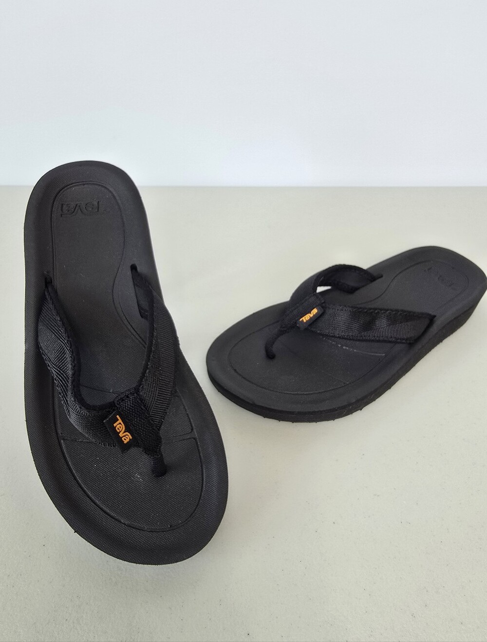 Teva W Flip Premier Flip Flops Black Float-Lite Comfort Water Sandals Women's 7
